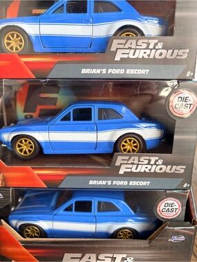 Fast & Furious Brian's Ford Escort Die-Cast Toy Car - Blue
